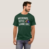 Weekends Coffee Game Days friend vintage Tシャツ (正面フル)