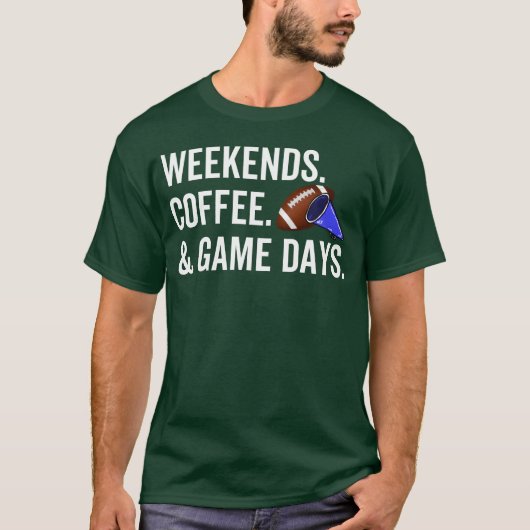 Weekends Coffee Game Days friend vintage Tシャツ (正面)