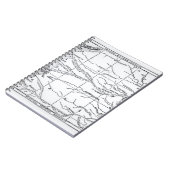 「Weeklyで出版される金ゴールドの地域の地図 ノートブック (左側)