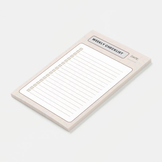 weekly checklist ポストイット (アングル)