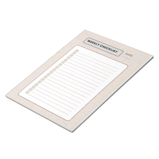 Weekly Checklist Planner  ノートパッド (アングル)