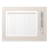 Weekly Checklist Planner  ノートパッド (正面)