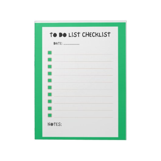 Weekly Checklist Planner ノートパッド (回転)