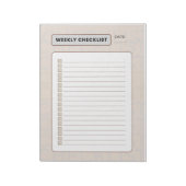 Weekly Checklist Planner ノートパッド (回転)
