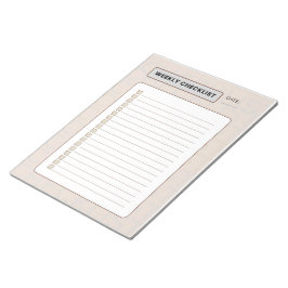 Weekly Checklist Planner ノートパッド