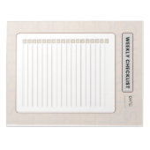 Weekly Checklist Planner ノートパッド (正面)