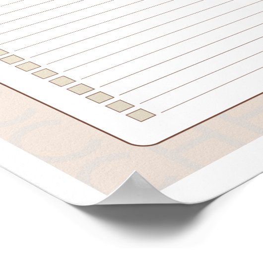 Weekly Checklist Planner Page ポスター (角)