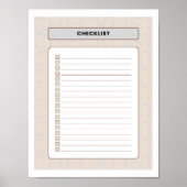 Weekly Checklist Planner Page ポスター (正面)