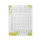 Weekly Meal Planner with Lemon Design ノートパッド (回転)