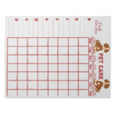 Weekly Pet careメモ帳 ノートパッド (正面)