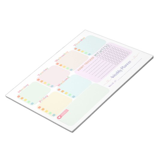 Weekly Planner ノートパッド (アングル)