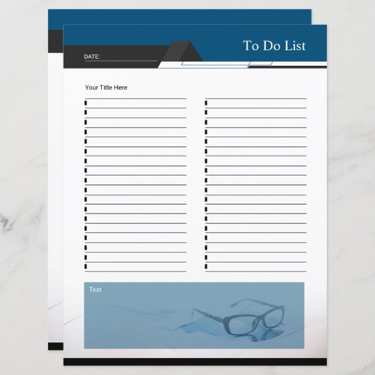 Weekly Planner and To do list template (正面/裏面)
