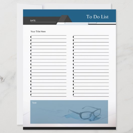 Weekly Planner and To do list template (正面)