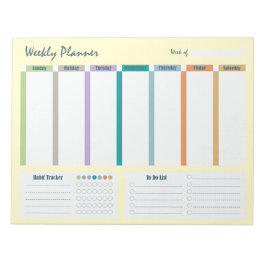 Weekly Planner Habit Tracker To Do List Notepad ノートパッド