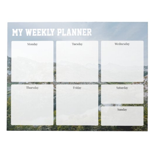Weekly Planner (mountain) for active people,  ノートパッド (正面)