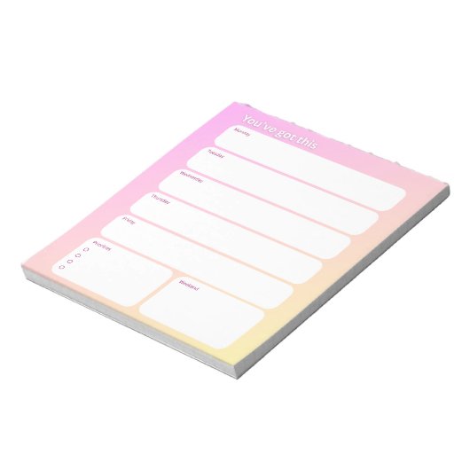 Weekly Planner Notepad – Weekday Layout ノートパッド (回転)