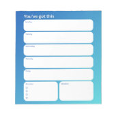 Weekly Planner Notepad – Weekday Layout ノートパッド (正面)