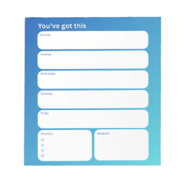 Weekly Planner Notepad – Weekday Layout ノートパッド