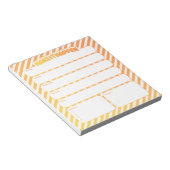 Weekly Planner Notepad - Yellow Striped ノートパッド (アングル)