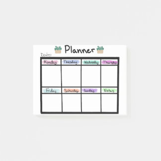 Weekly Planner Post it Notes ポストイット
