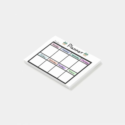 Weekly Planner Post it Notes ポストイット (アングル)