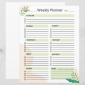 Weekly Planner Template (正面/裏面)