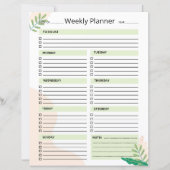 Weekly Planner Template (正面)