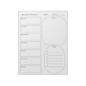 Weekly Planner & To Do List For Organising Notes ノートパッド (回転)