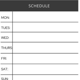 Weekly Schedule Trackerノートの投稿 ポストイット