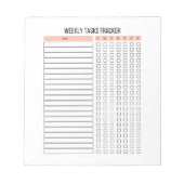 Weekly Tasks Trackerメモ帳 ノートパッド (正面)