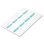 Weekly To Doリストプランナー |グレーとミント ノートパッド (アングル)