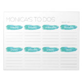 Weekly To Doリストプランナー |グレーとミント ノートパッド (正面)