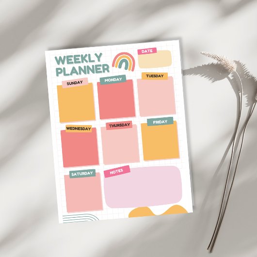 weekly to do list Minimalist Planner Organizer  ノートパッド