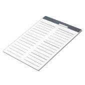 Weekly To Do List Navy ノートパッド (アングル)