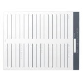 Weekly To Do List Navy ノートパッド (正面)