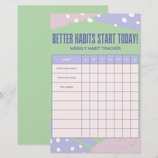 Weekly Tracker 便箋 (正面/裏面)