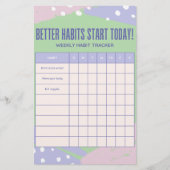 Weekly Tracker 便箋 (正面)