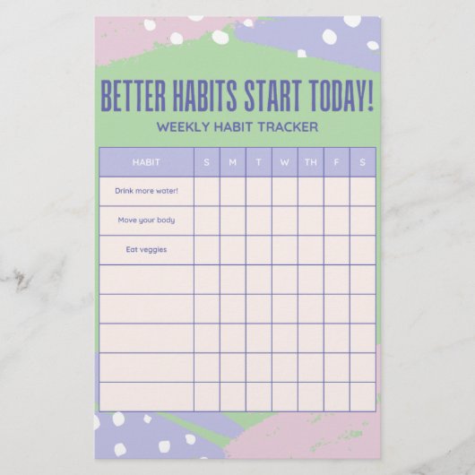 Weekly Tracker 便箋 (正面)