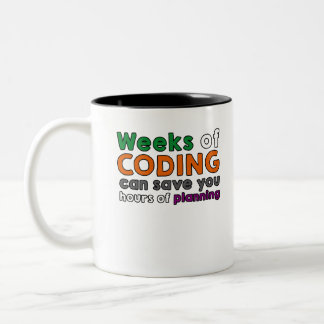 Weeks of coding ツートーンマグカップ