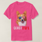 Weenie Papa Corgi Dad Dog Corgi Lovers Tシャツ (デザイン正面)