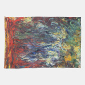 Weeping Willow at Giverny (by Claude Monet) キッチンタオル (横)