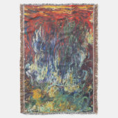 Weeping Willow at Giverny (by Claude Monet) スローブランケット (正面縦)