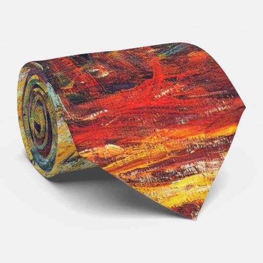 Weeping Willow at Giverny (by Claude Monet) ネクタイ (ロール)