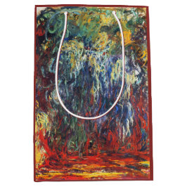Weeping Willow at Giverny (by Claude Monet) ミディアムペーパーバッグ