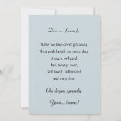 Weeping willow by a pond, black and white card (裏面)