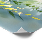 Weeping Willow, Windchimes and Lake ポスター (角)