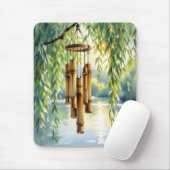 Weeping Willow, Windchimes and Lake マウスパッド (マウス)