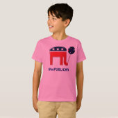 Weepublicanかわいい象のマスコットはカスタマイズ Tシャツ (正面フル)