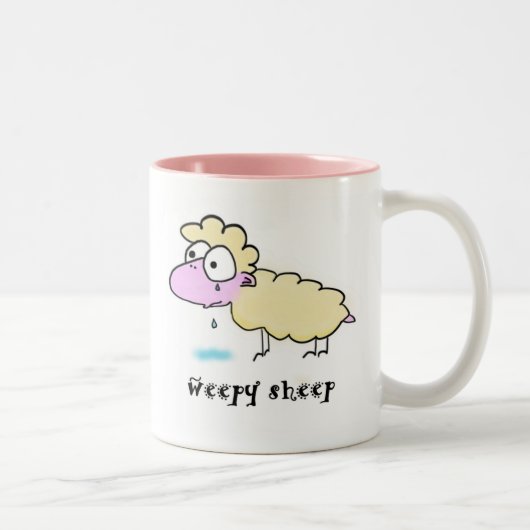 Weepyヒツジのマグ ツートーンマグカップ (右)