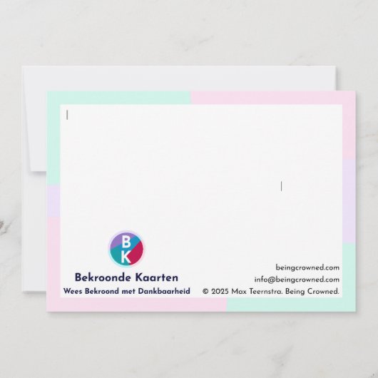 Wees een dankbaar wezen サンキューカード (裏面)